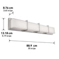 thumbnail image 4 of Artika Subway LED Integrated 35-inch 4-Section Vanity - Chrome Finish, 4 of 7