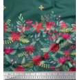 thumbnail image 2 of Soimoi Rayon Fabric Artistic Leaves & Flower Panel Print Fabric by The Yard 56 Inch Wide, 2 of 5