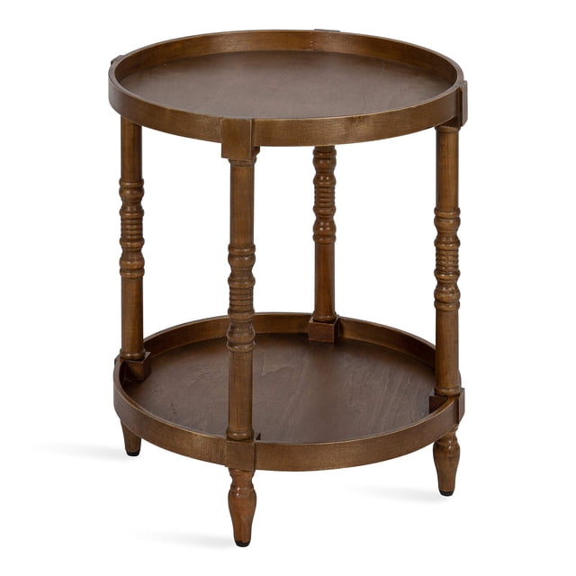 Kate and Laurel Bellport Table d'Appoint Style Ferme, 20 x 20 x 24, Brun Rustique, Table d'Extrémité Rustique Sophistiquée pour Rangement et Présentation