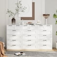 thumbnail image 3 of Homfa Commode Blanche à 6 Tiroirs, Commode Haute pour Chambre Armoire de Rangement en Bois avec Poignées en Métal, 3 of 9