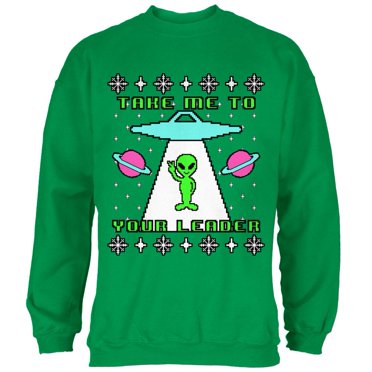 Alien Chandail de Noël Laid Emmène-Moi à Ton Chef pour Hommes