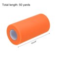 thumbnail image 2 of Unique Bargains 6 inch 50 Yards Tulle Ribbon Rolls Pastel Netting Fabric for Gift Wrapping Christmas Wedding, Orange, 2 of 5
