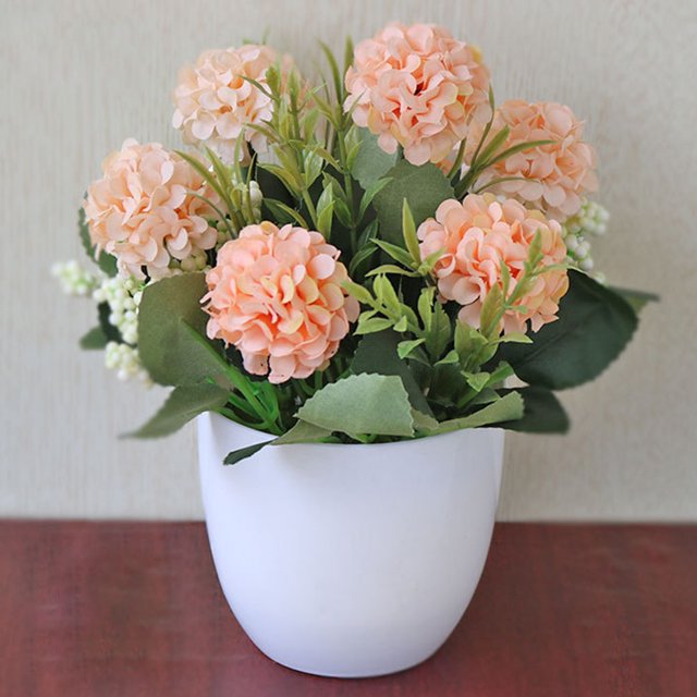 Bonsaï de Fleurs Artificielles Simulant une Décoration en Pot pour Table à Manger, Hôtel, Bureau