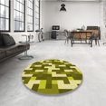 thumbnail image 4 of Ahgly Company Tapis Rond Lavable en Machine Intérieur Transitionnel Chêne Brun, 8 Pieds Rond, 4 of 7