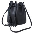 thumbnail image 1 of Bucket Bag Fashion Drawstring Tassel Vintage Crossbody Bag Shoulder Purse, 1 of 8