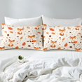 thumbnail image 4 of YST Ensemble de Literie Récolte d'Automne Format Simple, Draps de Lit Animaux Fox Mignons Feuilles d'Érable Drap-Housse Joyeux Action de Grâce Ensemble de Lit pour Enfants Garçons Filles avec 1 Taie d'Oreiller, 4 of 5