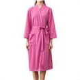 thumbnail image 2 of Women Water Absorption Bath Robe Solid Waffle Bathrobe Spa Waffle Bathrobe Home Home Dress Nightgown, 2 of 9