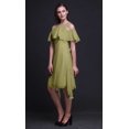 thumbnail image 2 of Bimba Robe Chic à Épaules Dénudées Imprimé Feuilles Vertes pour Femmes Tunique d'Été - TTG, 2 of 6