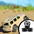 thumbnail image 1 of 4 Pieces52mm Elastic *RC Car Tires Wheel Rims Hub Lightweight Racing Tyres Good Friction On-road Crawer Assembly Accessories Five Star/Black, 1 of 6