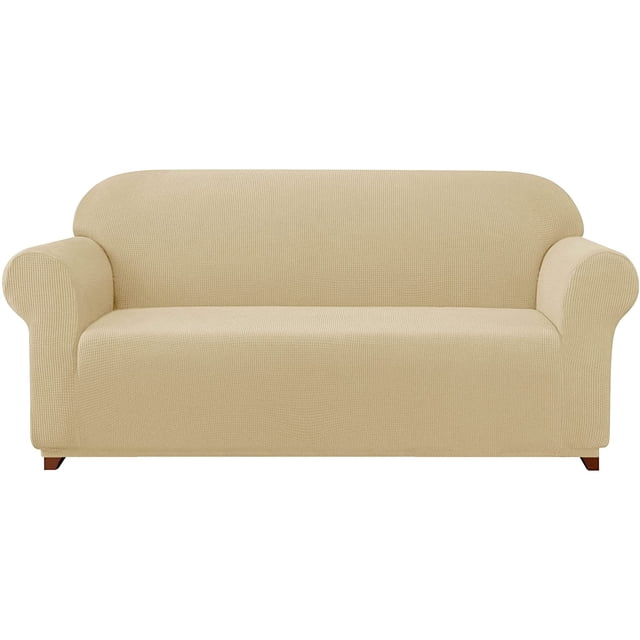 Subrtex 1-Piece Stretch Sofa Slipcover Non Slip Couch Cover, Texture Grid Pattern