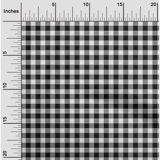 oneOone Cotton Flex Fabric Gingham Check Printed Craft Fabric BTY 40 Inch Wide