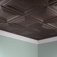 thumbnail image 2 of Fasade Traditional 3 Vinyl 2ft x 4ft Glue Up Ceiling Panel Argent Bronze 5 Pack, 2 of 5