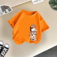 thumbnail image 4 of T-shirt d'Été à Manches Courtes et Col Rond Imprimé Mode Mignon pour Filles Juniors Petites Filles Crop Top 4t, 4 of 4