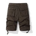 thumbnail image 4 of FAIWAD Men's Casual Elastic Waist Zipper Multi-Pockets Short Pants Drawstring Hem Loose Outdoor Shorts, 4 of 8