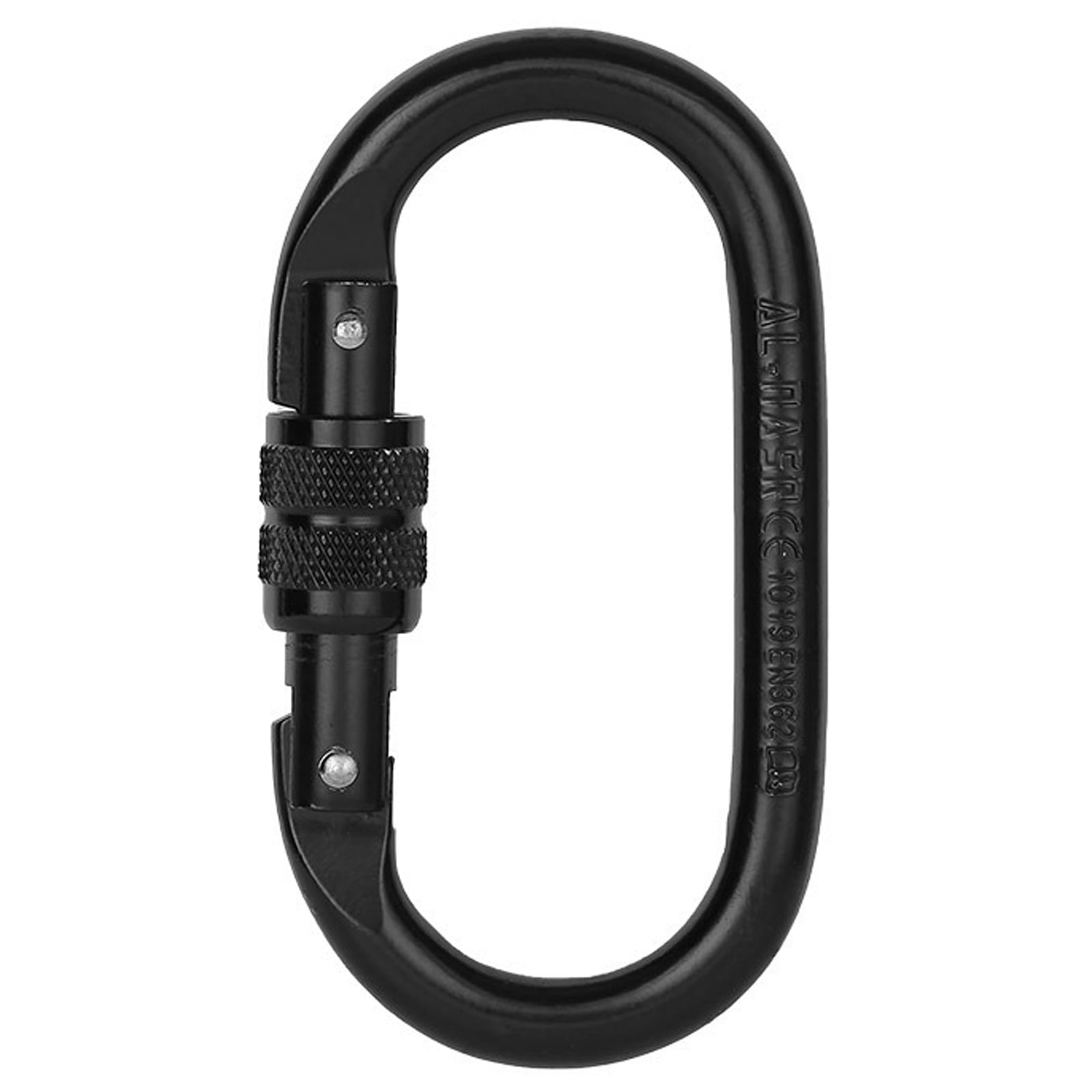 25KN Professional Climbing Carabiner Screw Locking Gate Carabiner Heavy Duty O-shape Steel Climbing Buckle Lightweight Hammock Locking Clip for Climbing Rappelling Canyoning Hammock Climbing