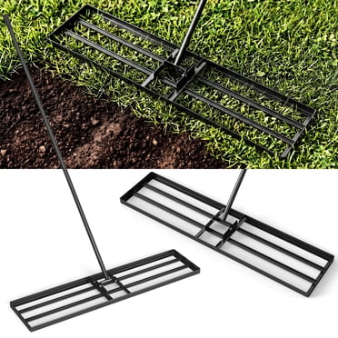 Costway Lawn Leveling Rake 42" x 10" Heavy Duty Level Lawn Tool for Garden Backyard/Lawn Black