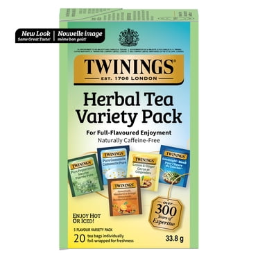 Twinings Herbal Tea Variety Pack, 5 Flavours, Naturally Caffeine Free, 20 Tea Bags