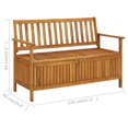 thumbnail image 4 of vidaXL Garden Storage Bench 120 cm Solid Acacia Wood, 4 of 5