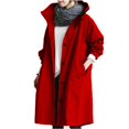 thumbnail image 1 of MRULIC Anoraks pour Femmes, Manteau à Capuche Confortable et Ample, Coupe-Vent Élégant, Manteau d'Hiver Sauvage pour Femmes, Anoraks Rouges + 4TG, 1 of 5