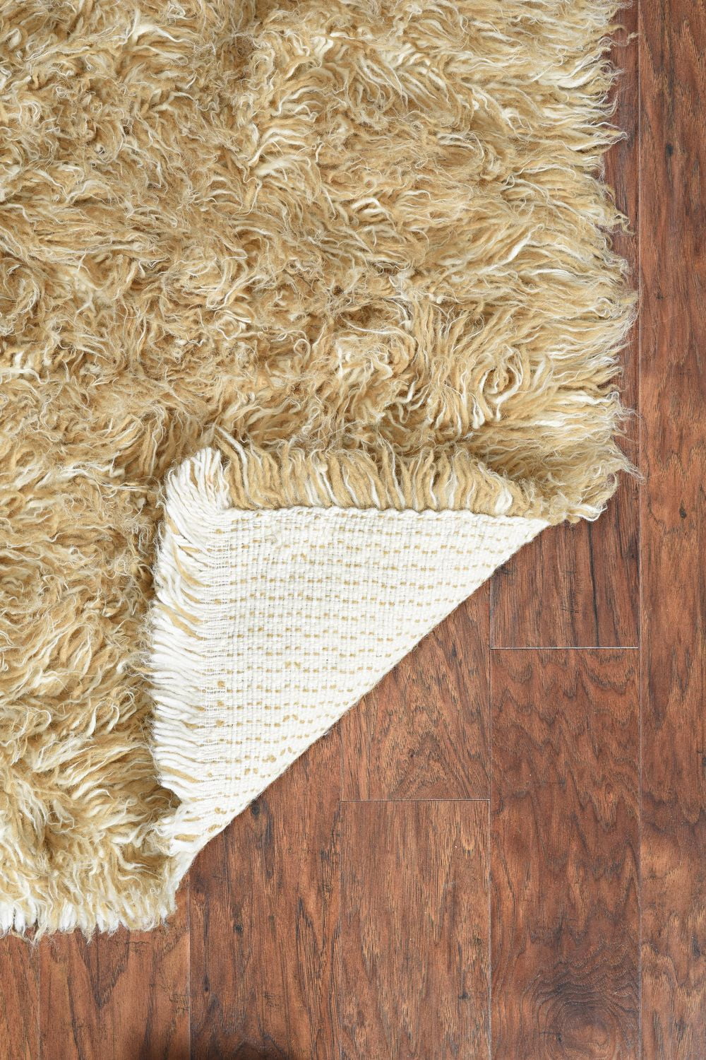 New Flokati 1400gr 5' x 8' Area Rug, Tan