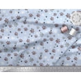 thumbnail image 3 of Soimoi Blue Rayon Fabric Paw Dog Print Fabric by Yard 42 Inch Wide, 3 of 3