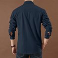 thumbnail image 4 of Pisexur Chandails en Molleton pour Hommes à Boutons Multi-Poches Cargo Chandail en Molleton Décontracté Mode Couleur Unie Coton Chandail Manches Longues Col Rabattu Chemises Formelles d'Affaires Grande Taille Chandail en Molleton M-6TG, 4 of 4
