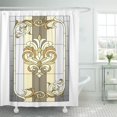 thumbnail image 1 of SUTTOM Pattern Door Stained Glass Window in The Baroque Modern Shower Curtain 60x72 inch, 1 of 1