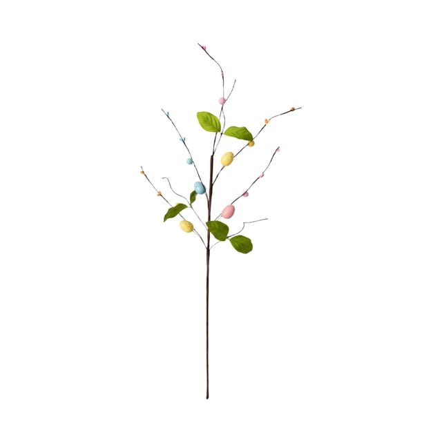 Ohufall Foam Berry Easter Egg Pick Artificial Flower Stems For Spring Wreath Craft Floral Arrangement Home Table Centerpiece