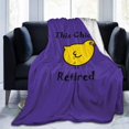 thumbnail image 1 of Fleece Blanket This Chick is Retired Plush Throw Fuzzy Super Soft Reversible Microfiber Flannel Blankets 50"x40", 1 of 4