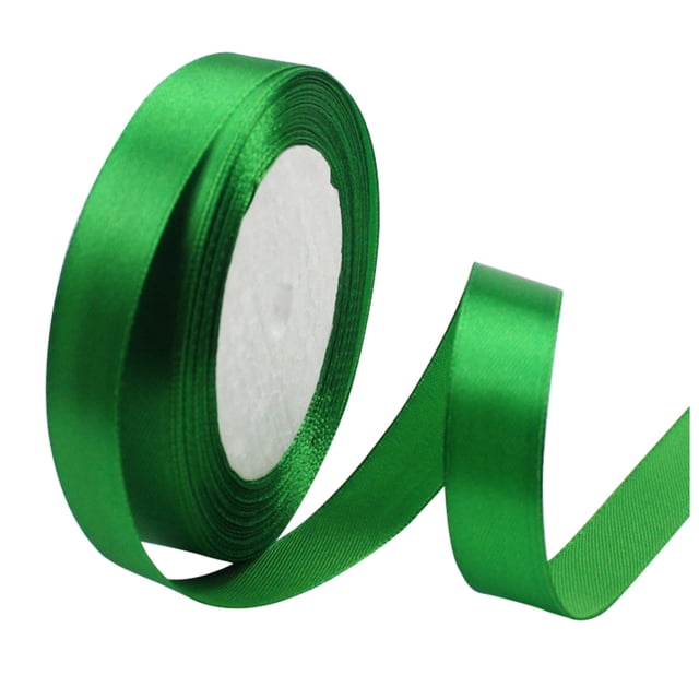 VogueV Satin Ribbon Roll - 10-Yard Wide Gift Wrapping for Weddings/Birthdays Green