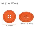 thumbnail image 2 of Unique Bargains Orange 4-Hole Resin Round Flat Sewing Buttons (100 Pieces), 2 of 5