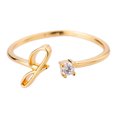 thumbnail image 1 of Riforla Gold Personalized Rhinestone 26 Initial Ring Jewelry Personalized Initial Letter Open Ring with Diamond Rhinestone Ring for Women Womens Jewelry G, 1 of 3
