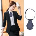 thumbnail image 2 of LinYooLi Reversible Bowknot Short Neck Ties Adjustable Pre-tied for Woman Business Uniform Bowtie Work Ceremony Accessories, 2 of 5