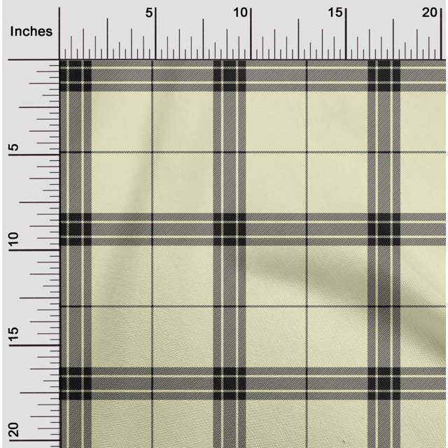 oneOone Georgette Viscose Fabric Tartan Check Fabric Prints By Yard 42 Inch Wide