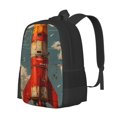 thumbnail image 1 of Xecao Lance-Roquettes Rouillé pour Sac à Dos pour École Voyage Randonnée avec Sangles Réglables Grande Capacité et Poches Latérales en Maille, 1 of 6