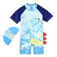 thumbnail image 1 of Swim Trunks Baby Boys Boy 2 Pieces Short Sleeve Cartoon Cute Student Swimsuit Spring Beach Bathing Suits 2-3T, 1 of 3