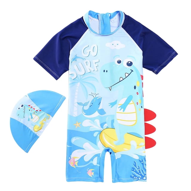 Swim Trunks Baby Boys Boy 2 Pieces Short Sleeve Cartoon Cute Student Swimsuit Spring Beach Bathing Suits 2-3T