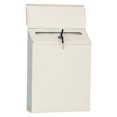 thumbnail image 1 of Iron Vertical Mailbox Hanging Wall Mounted Suggestion Drop Box Secured Paperwork Newspapers Magazines Holder Postbox Case Porch Room , Beige, 1 of 7