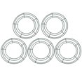 thumbnail image 4 of 5Pcs Iron Wreath Frame Round Wire Wreath Making Ring DIY Macrame Floral Crafts, 4 of 8