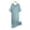 Blue, variant on Sakmal Cloud-Like Cotton Nightgowns for Women Cotton Breathable Blue Night dress Long Short Sleeve Crew Neck Solid Nightgowns
