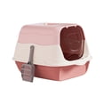 thumbnail image 4 of DOLITY Cat Litter Box with Hood And Front Door Flap, Closed And Covered Cat Litter Box, Pink, 4 of 9