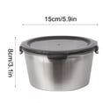 thumbnail image 1 of EGNMCR Pasta Bowls Stainless Steel Mixing Bowl Food Storage For Household Refrigerators And Kitchens Non Fresh-keeping Box Circular With Lid Reusable rice bowl, 1 of 2