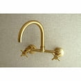 thumbnail image 3 of Kingston Brass Concord 8-Inch Adjustable Center Wall Mount Kitchen Faucet  Brushed Brass, 3 of 3