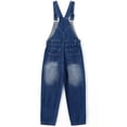 thumbnail image 2 of KIDSCOOL SPACE Boy Girl Cute Overalls,Fashion Washed Denim Jumpsuit,Blue,9-12 Months, 2 of 8