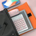 thumbnail image 4 of HAOANBluetooth Keyboard & Mouse Portable BT Wireless Keyboard & Mouse For Android Windows PC Tablet Pink, 4 of 5