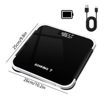 Clearance! Rewenti Fitness Home Commercial Indoor Weight Scale LCD High-definition Display Rechargeable Mini Scale Stylish and Beautiful Electronic Scale