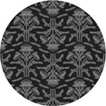 thumbnail image 1 of Ahgly Tapis Rond Lavable en Machine Intérieur Transitionnel Gris Fumé, 7 Pieds Rond, 1 of 7
