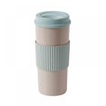 thumbnail image 1 of PENGXIANG Tasse à Café en Blé Durable Tasse à Café Étanche Tasses avec Couvercle en Silicone Tasse à Café Réutilisable Tasse à Thé Maison Extérieur Voyage Tasse Isolée, 1 of 6