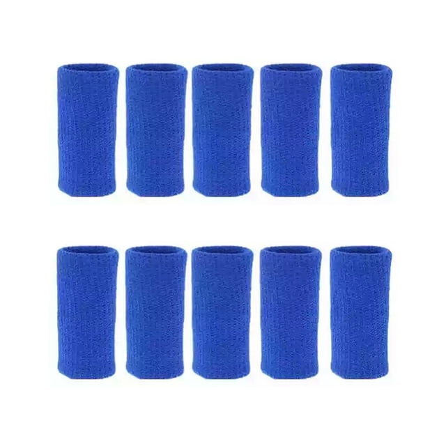 10 Pieces/Set Portable Knuckle Sleeve Left Right Hand Elastic Breathable Knuckles Brace Protector Protective Gloves Sports Gear Blue
