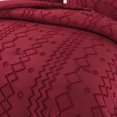 thumbnail image 2 of JML 2 Piece Tufted Comforter Set Twin,1 Comforter,1 Pillowcase, Geometric Design, Burgundy, 2 of 5